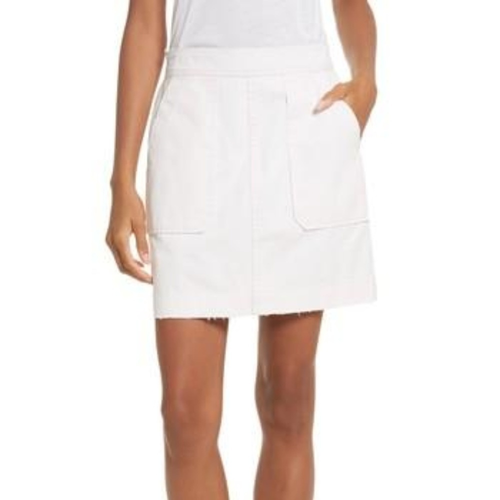 LA VIE REBECCA TAYLOR Army Twill Skirt in Cherry